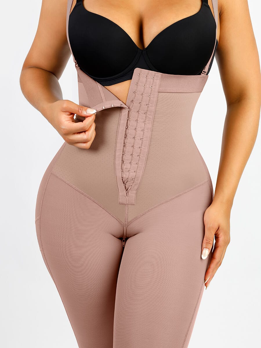 Latex Open Bust Tummy Control Shapewear with Adjustable Straps